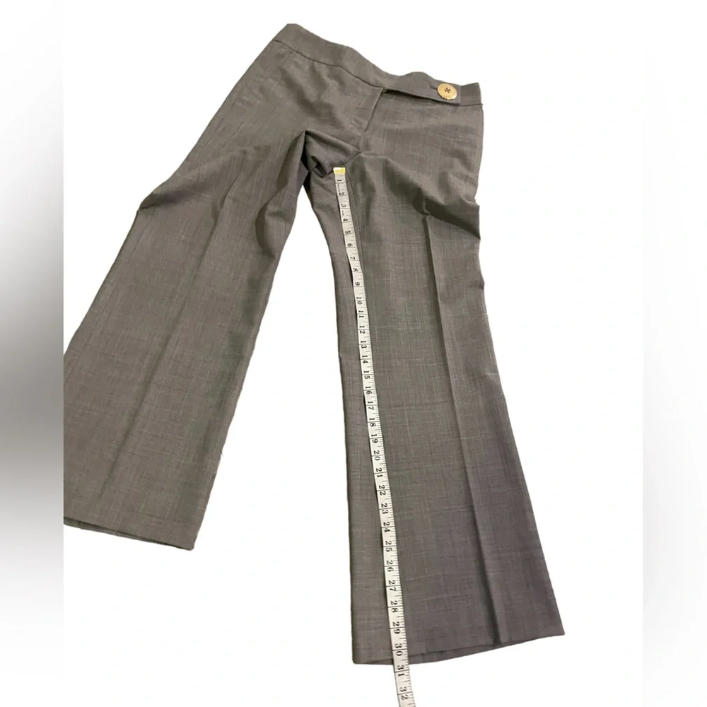 Tory Burch Gray Wool Wide Leg Dress Pants Size 8